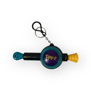 Bop It Vintage 2000 Mini Key Chain Pocket Handheld Game Travel 5" Tested READ